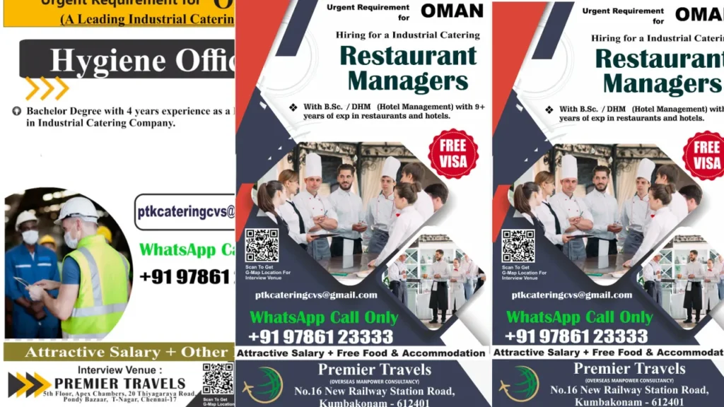 Gulf Jobs Vacancy in Oman for Indians